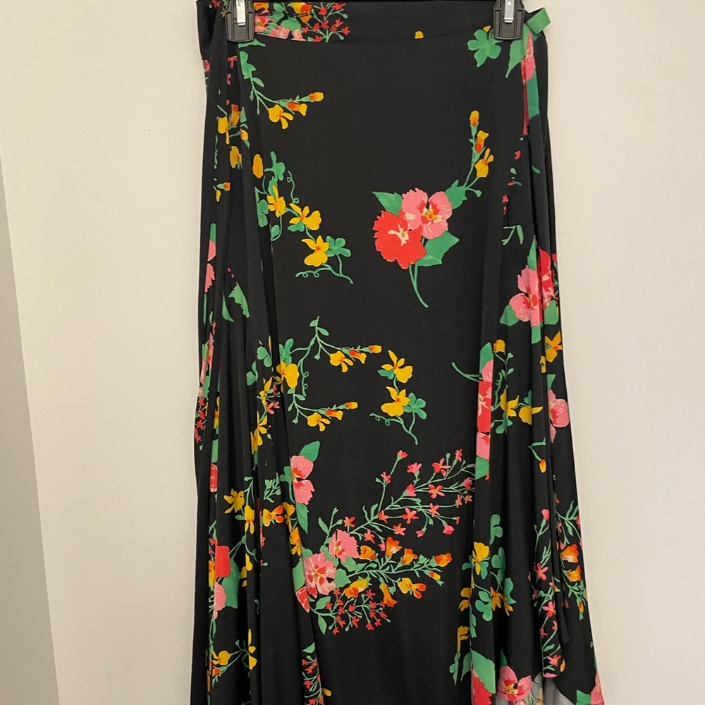 Floral wrap skirt